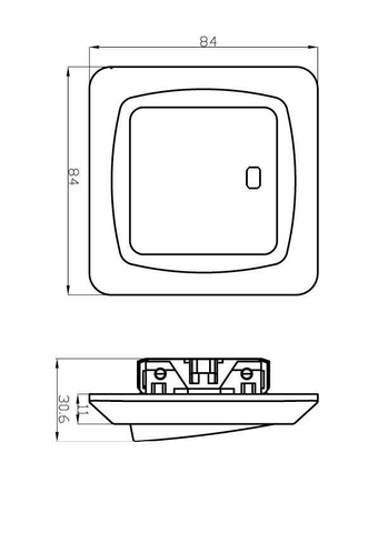 Flush-type wall rocker switches for fixed installation, with indication lamp screwless terminal ETM201PQL