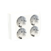 Surface-type wall socket outlet for fixed installation , screwless terminal ETM241PQV5