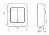 Surface-type wall rocker switch for fixed installation, screwless terminals