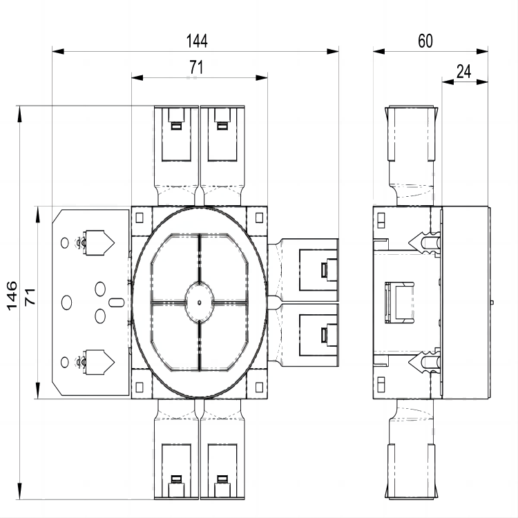 EC002601 - Box/housing for built-in mounting in the wall/ceiling ETM337S