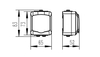 Surface splash proof wall socket outlet for fixed installation, screwless terminals ETM273PQ