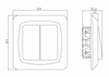 Flush-type wall rocker switches for fixed installation, screwless terminal ETM204PQ