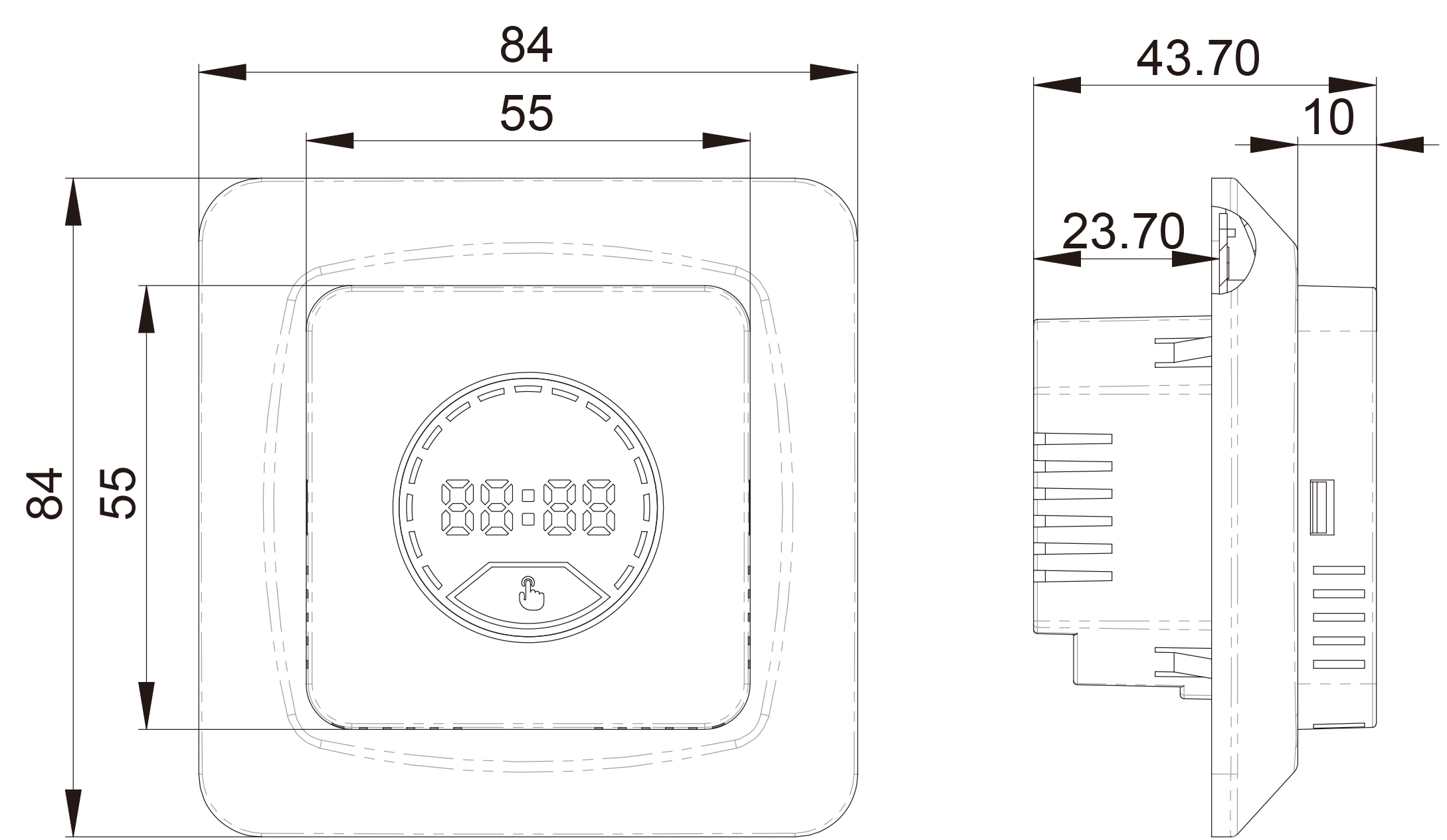 Time switch for domestic switching devices