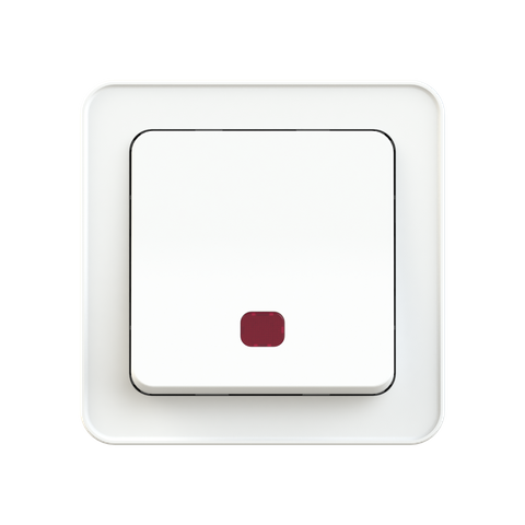 Flush-type wall rocker switches for fixed installation, with indication lamp screwless terminal ETM201XQL