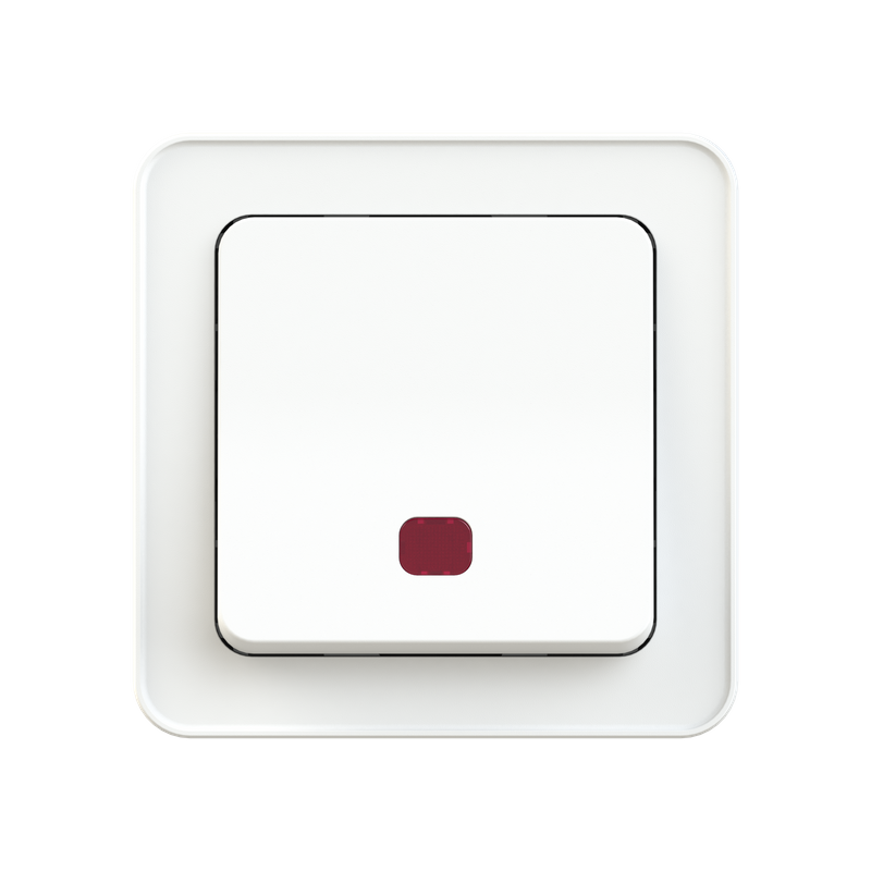 Flush-type wall rocker switches for fixed installation, with indication lamp screwless terminal ETM201XQL
