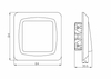 Flush-type wall rocker switches for fixed installation, screwless terminal ETM201PQ