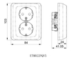 Flush-type Wall Socket Outlet for Fixed Installation ETM022PQV5
