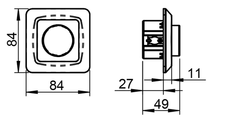Flush-type, Universal dimmer for fixed installation ETM329P