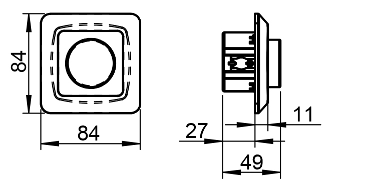 Flush-type, Universal dimmer for fixed installation ETM329P