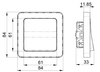 Flush-type wall rocker switches for fixed installation, screwless terminal ETM201XQ