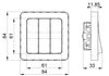Flush-type wall rocker switches for fixed installation, screwless terminal ETM353PQ