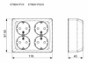 Surface-type wall socket outlet for fixed installation , screwless terminal ETM241PQV5