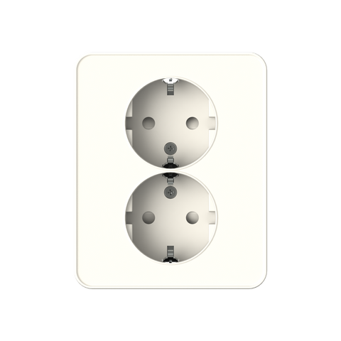 Flush-type wall socket outlet for fixed installation, screwless terminal ETM022XQ