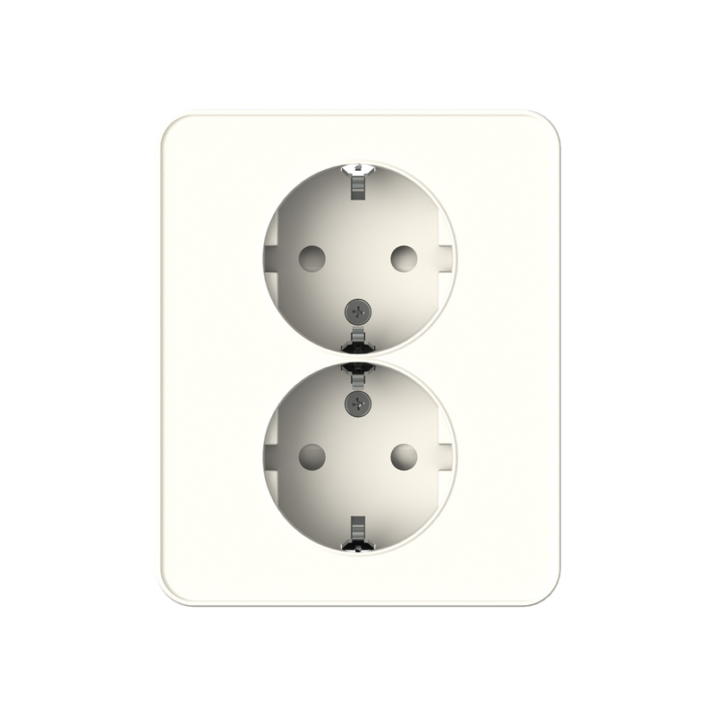 Flush-type wall socket outlet for fixed installation, screwless terminal ETM022XQ