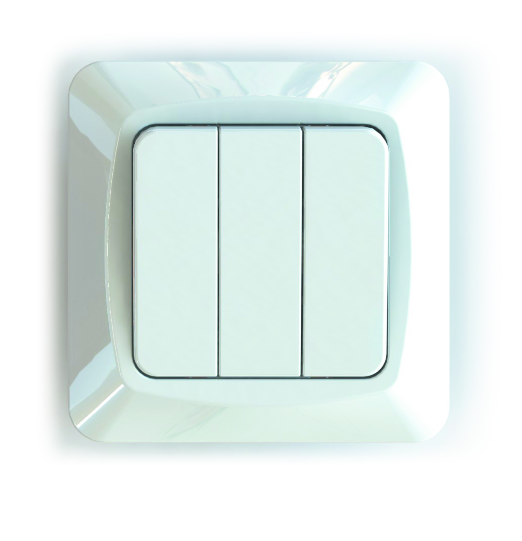 Flush-type wall rocker switches for fixed installation, screwless terminal ETM353PQ