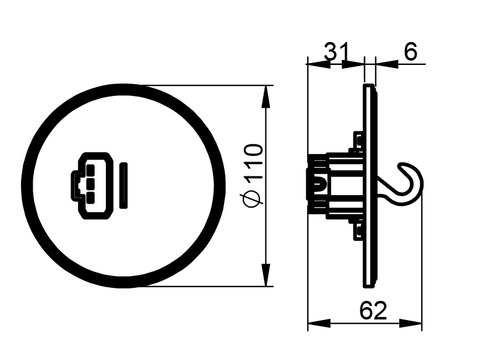 Flush type roof DCL sockets