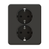 Flush-type wall socket outlet for fixed installation, screwless terminal ETM022XQ