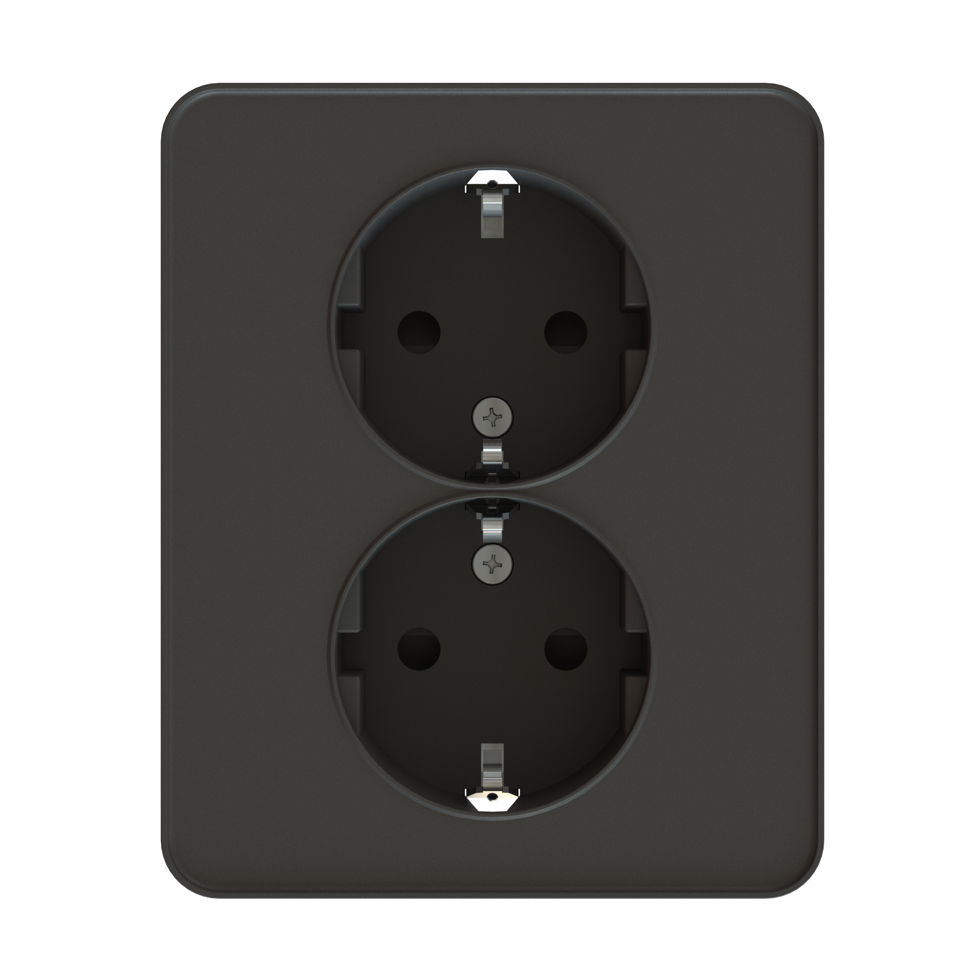 Flush-type wall socket outlet for fixed installation, screwless terminal ETM022XQ