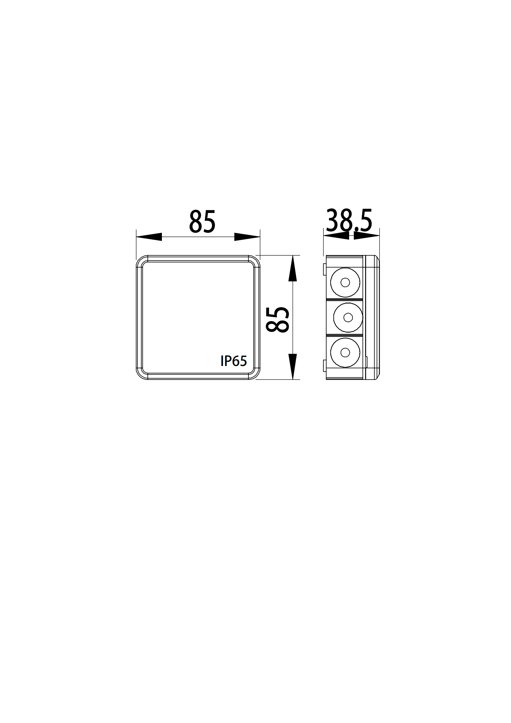 EC002600 Box/housing for surface mounting on the wall/ceiling ETM233S